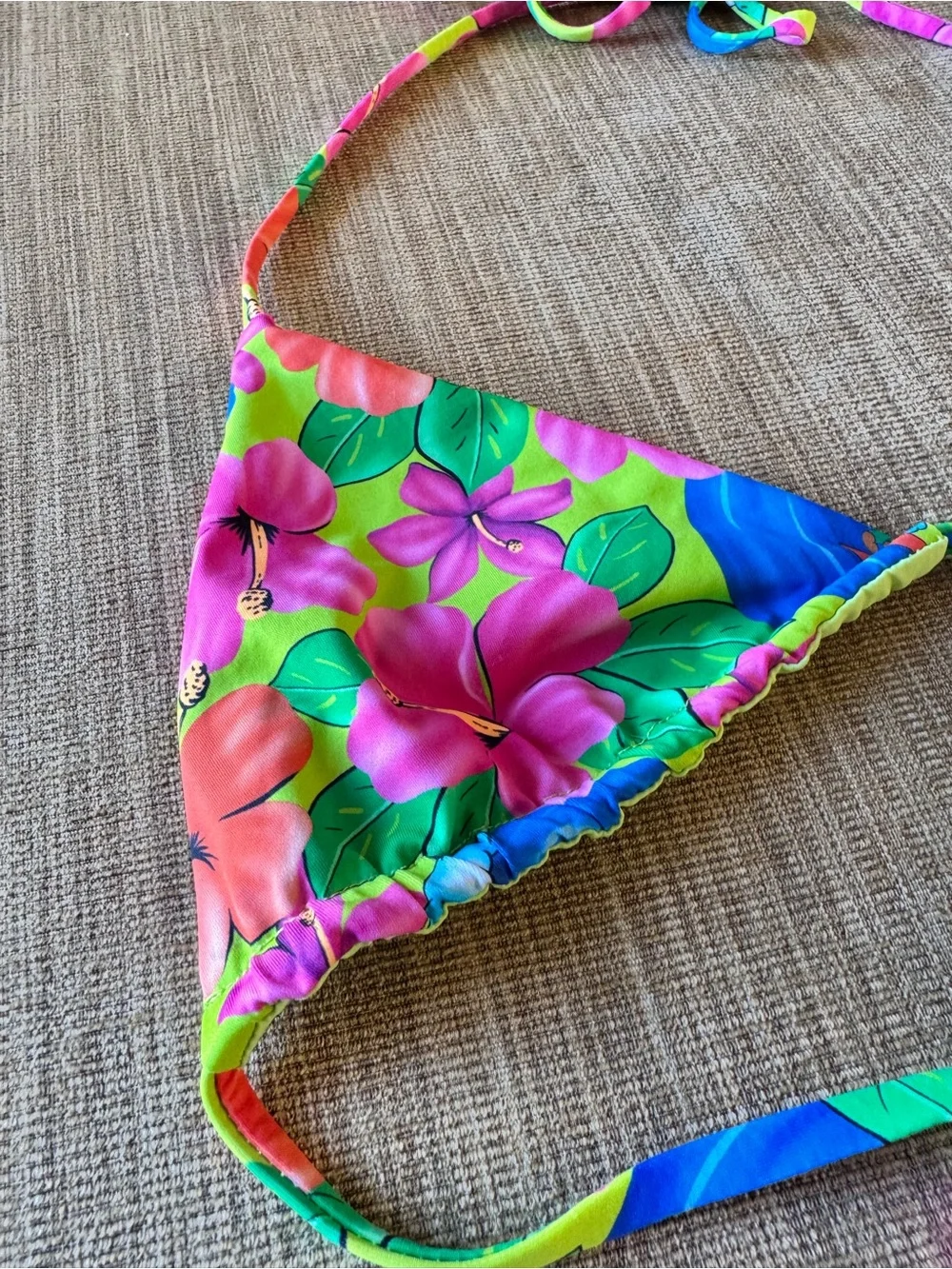 Frankie’s Bikinis Tia Floral Triangle Bikini Top